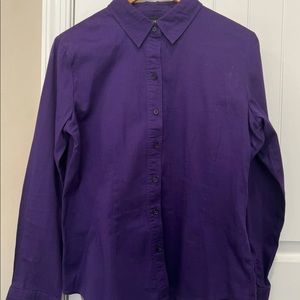 Apt 9 Women's Button Down Long Sleeve Dress Shirt Size Medium Purple